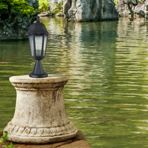 Lampa corp iluminat exterior, negru, E27, max. 100W
