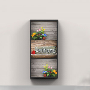 Pantofar suport incaltaminte Welcome din metal, 104x50x15cm
