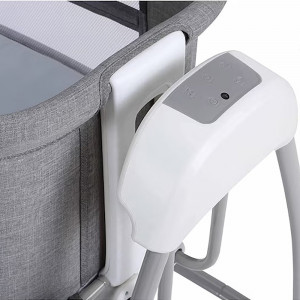 Patut 4 in 1 pentru bebelusi, leganare electrica, melodii, plasa anti insecte