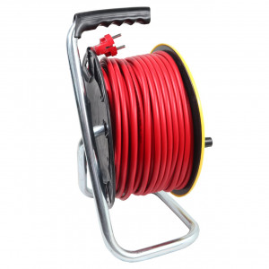 Prelungitor cablu electric pe tambur, 40 metri, 4 prize, cablu PVC 3x2.5mm²