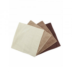 Set 4 prosoape de baie, 100% bumbac, 500 gr/m², 50x90cm, maro