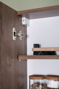 Set mobilier baie cu lavoar, corp lavoar si dulap oglinda, Tuia