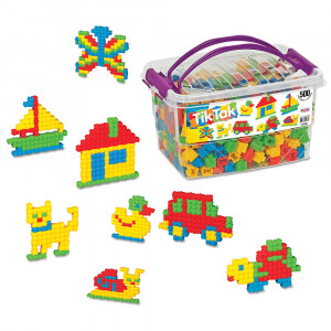 Set piese de construit pentru copii din 500 piese, Multicolor