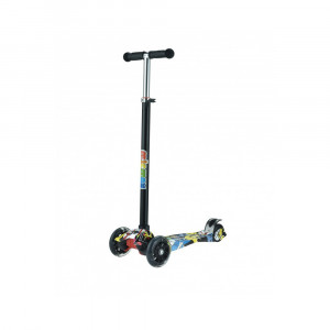 Trotineta pliabila cu 4 roti luminoase pentru copii, micmax MM05