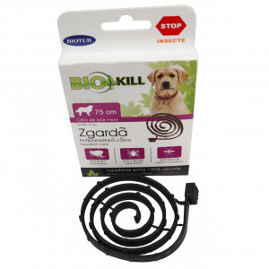 Zgarda antiparazitara pentru caini BIOKILL 75cm