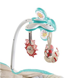Balansoar 3 in 1, muzical, scaun cu vibratii, reglabil, cu centuri de siguranta, 0-18 kg, gri