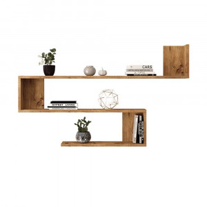 Biblioteca decorativa de perete Atlantic R10, pin