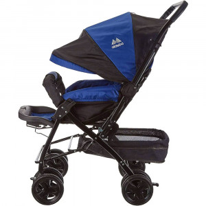 Carucior reversibil Aldeba 8028 albastru, 0 - 36 luni, 20 kg, spatar reglabil 3 pozitii