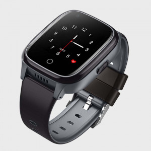 Ceas inteligent smartwatch pentru varstnici, rezistent la apa, Efour Tech FG29, negru