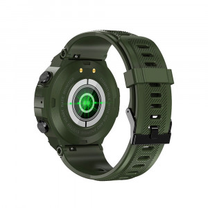 Ceas inteligent smartwatch barbati - femei, ritm cardiac, oxigen sange, tensiune arteriala, Efour Tech K22, verde