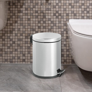 Cos de gunoi cu pedala din inox, 5l