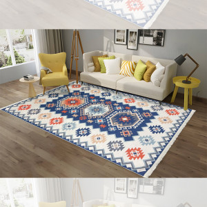 Covor traditional antiderapant Albastru, 80x150cm