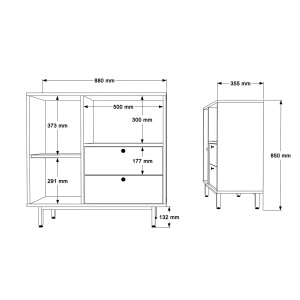 Dulap bucatarie Dona, 88X35,5X85 cm, culoare alb