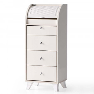 Dulap de bucatarie model alb cu 5 spatii depozitare, pal melaminat, 108 x 33 x 45 cm