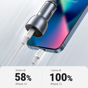 Incarcator auto bricheta USB-C PD si USB, Quick Charge 3.0, 36W, UGREEN