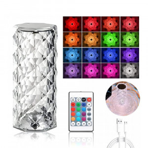 Lampa ambientala cu LED 16 culori, incarcare USB, control cu telecomanda si tactil