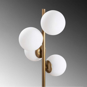 Lampadar Squid Lighting, Owl, aluminiu, incandescent - LED, max. 100 W, auriu, 32x15x130 cm 