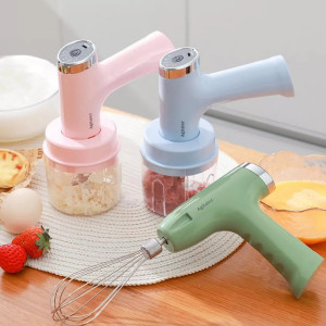 Mixer - tocator 2 in 1, fara fir, pentru carne, fructe, legume, sau condimente