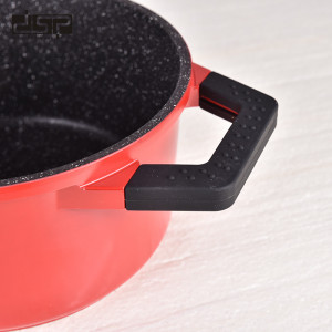 Oala cu capac din fier, negru-galben, 2.7L, 20cm, DSP CA002-B20
