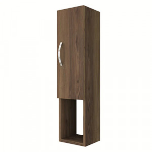 Raft pentru perete cu 3 spatii de depozitare, nuc, 22.1x18.5x90cm,Bolleli