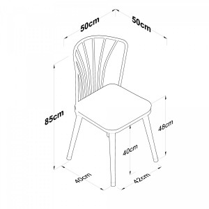 Set Masa cu 4 scaune pt bucaterie,living , alb cu stejar
