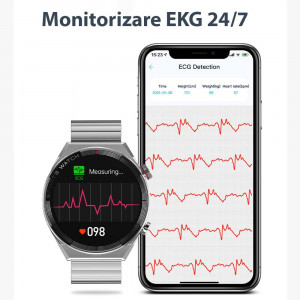 Smartwatch Efour Tech DT3, negru