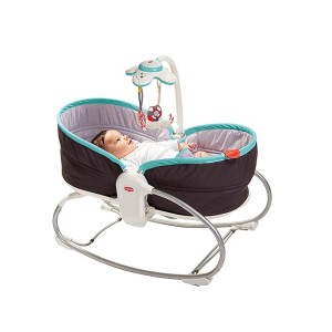 Balansoar 3 in 1, muzical, scaun cu vibratii, reglabil, cu centuri de siguranta, 0-18 kg, gri