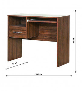 Birou Aydan, Asos Home, culoare nuc, 100x80x51cm