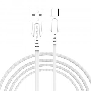 Cablu incarcare/transfer rapid, Powerline SMS-BP01 USB - Cablu incarcare/transfer rapid, Powerline SMS-BP01 USB - MicroUSB, alb