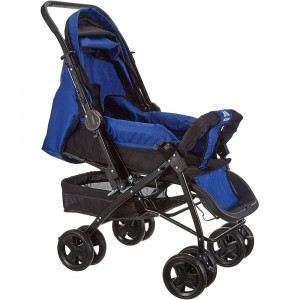 Carucior reversibil Aldeba 8028 albastru, 0 - 36 luni, 20 kg, spatar reglabil 3 pozitii