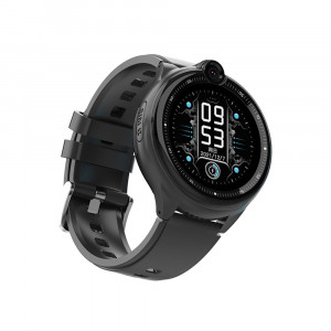 Ceas inteligent smartwatch copii cu GPS si cartela, rezistent la apa, Efour Tech FG-33, negru