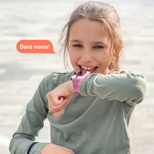 Ceas inteligent smartwatch copii cu GPS si cartela, rezistent la apa, Efour Tech FG-41, bleu