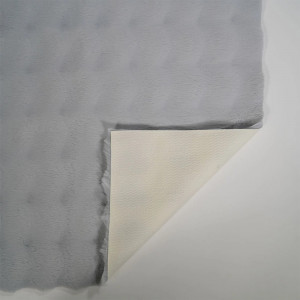 Covor Bubble imitatie blana de iepure 3D, 150 X 230 cm, gri