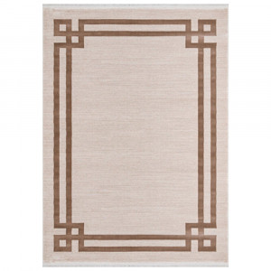 Covor classic living si dormitor, model Trend, crem cu maro