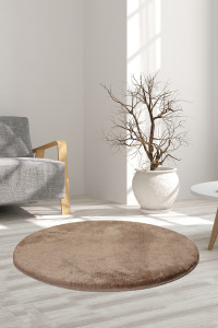 Covor Soft Milano, 90cm rotund, acrylic 100%, spate antiderapant