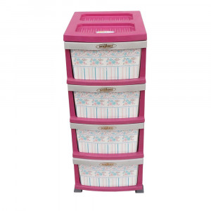 Dulap comoda plastic universal depozitare, 4 sertare, model Mia