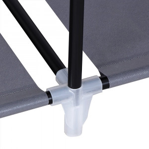 Dulap depozitare haine textil, Herzberg, 6 rafturi, negru