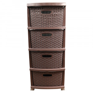 Dulap plastic universal pentru depozitare, cu 4 sertare, model Aristocrat