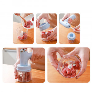 Mixer - tocator 2 in 1, fara fir, pentru carne, fructe, legume, sau condimente