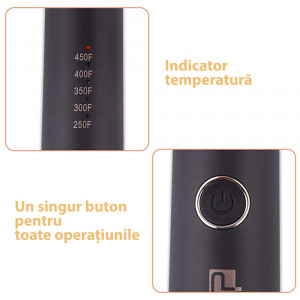 Ondulator electric cu clapeta pentru par, 52 W, DSP-20105