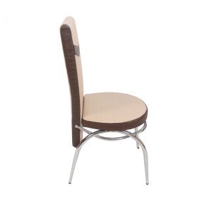 Set 6 scaune Exclusive, capucino si picioare cromate
