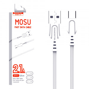 Cablu incarcare/transfer rapid, Powerline SMS-BP01 USB - Cablu incarcare/transfer rapid, Powerline SMS-BP01 USB - MicroUSB, alb