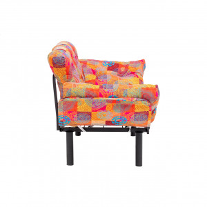 Canapea extensibila cu 2 locuri Nitta, umplututa cu spuma, 190X73cm extinsa, multicolor