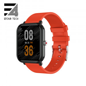 Ceas inteligent smartwatch, ritm cardiac, tensiune arteriala, oxigen sange, GPS, Efour Tech Q9Pro, rosu