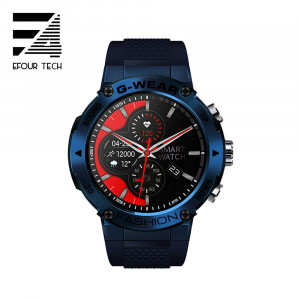 Ceas inteligent smartwatch barbati - femei, ritm cardiac, oxigen sange, tensiune arteriala, Efour Tech K28H, albastru