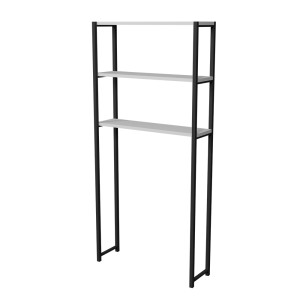 Etajera pentru masina de spalat, 150x70 x21cm, culoare alb cu negru
