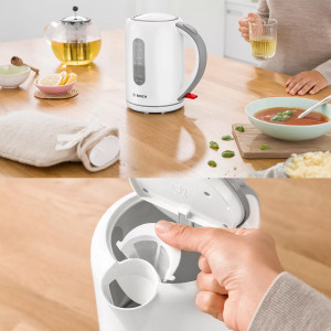Fierbator de apa cordless Bosch TWK7601, 2200 W, 1.7 l