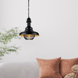 Lustra Retro, Luxe Lighting, Negru, 33 x 41-130 cm