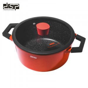 Oala cu capac din fier, 7L, 28cm, practic, usor de curatat, CA002-B28