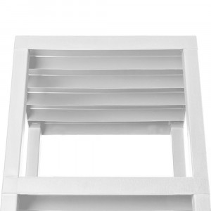 Raft modular organizator cu 3 etajere, aspect de lemn stratificat, alb